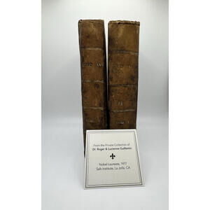 French 1868 LOUIS XVII Leather Paris Tome 1 & 2 Set of Two - Roger Guillemin 77